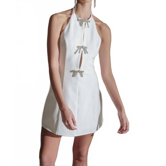 MABLE Dresses & Skirts - NEW MABLE jewel bow dresss in white
